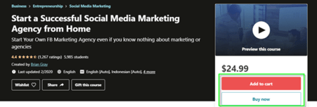 Udemy Cart