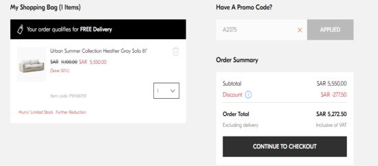 West Elm KSA Discount Applied