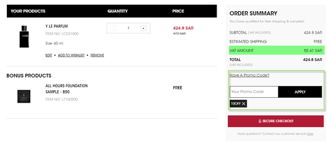 YSL Beauty Promo Code